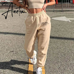 Aiertu Harajuku Joggers Wide Leg SweatPants Women Trousers High Waist Pants Streetwear Korean Casual Pant Femme Fall New Aiertu
