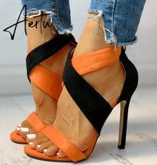 Aiertu High Heels Women Shoes Sandals Transparent Sexy Snake-Shaped Women Sandals Design Stiletto Heel Gladiator Pumps Women Shoes Aiertu