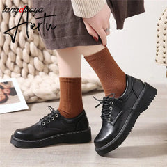 Aiertu Japanese School Uniform shoes Jk Student Shoes Girls Women Kawaii Lolita Soft Girl Round Toe lolita Platform Mary Jane Shoes Aiertu