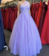 Aiertu Lavender Purple Prom Dresses Glitter Beaded Bride Wedding Dress A-shaped Evening Dresses Party Dress Aiertu