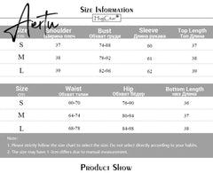 Aiertu Long Sleeves Solid Navel Low Neck Bodycon Top Sexy Mini Dress Set Summer Women Fashion Streetwear Outfits Y2K Aiertu