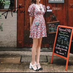 Aiertu Luxury Designer Women Thick High Heels Shose Chain Square Toe Pumps Spring Square Toe Shoes Wedding Shoes Mary Jane Sandals Aiertu