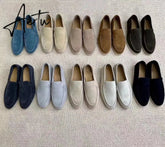 Aiertu Men's Flat Shoes Autumn Winter High Quality LP Cattle Velvet Fabric Round Head Casual Men's Shoes Fashion Loafers Aiertu