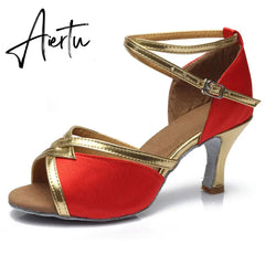 Aiertu new brand girls women's ballroom tango salsa latin dance shoes 5cm and 7cm heel free shipping Aiertu