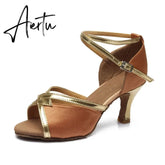 Aiertu new brand girls women's ballroom tango salsa latin dance shoes 5cm and 7cm heel free shipping Aiertu