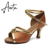 Aiertu new brand girls women's ballroom tango salsa latin dance shoes 5cm and 7cm heel free shipping Aiertu