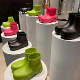 Aiertu New Brand Women Rain Boots New Rubber Ladies Walking Waterproof Ankle Rainboots Casual Thick Bottom Short Boot S Aiertu