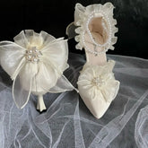 Aiertu New French Girl Fairy Bow Sweet Wedding Shoes Lolita Shoes Y2k Women Shoes Luxury Brand High Quality Slingback Shoes Women Aiertu