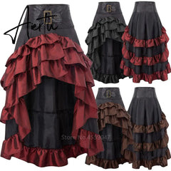 Aiertu New Halloween Costumes for Women Adult Medieval Dress Vintage Renaissance Ruffle Skirt Carnival Performance Middle Ages Dresses Aiertu