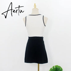 Aiertu new summer loose sexy two piece skirt and top set women fashion crop top and skirt set female clothes Aiertu
