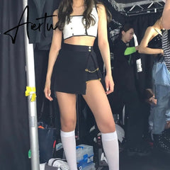 Aiertu new summer loose sexy two piece skirt and top set women fashion crop top and skirt set female clothes Aiertu