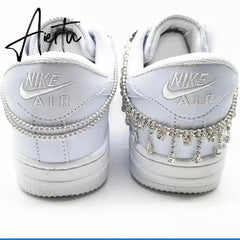 Aiertu Novelly Crystal Rhinestone Fringe Tassel Shoe Jewelry Chain Accessories Anklet Chains for Women Men Sneaker Decorations Aiertu