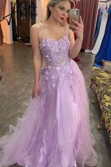 Aiertu Prom Dresses Sparkly Bling Lace Applique Floral Illusion Formal Party Evening Gowns Graduation Dresses Custom made Aiertu