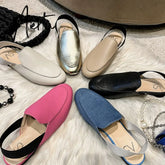 Aiertu Rear elastic belt half slippers women summer wear Muller shoes new flat sandals Aiertu