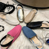 Aiertu Rear elastic belt half slippers women summer wear Muller shoes new flat sandals Aiertu