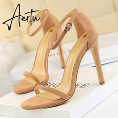Aiertu Sexy High Heels New Women Pumps Comfort Women Shoes Block Heels Ladies Shoes Buckle Women Heels Female Shoes Women Sandals Aiertu