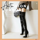Aiertu Sexy Over The Knee Boots Women High Heels Shoes Soft Leather Autumn Winter Knight Boots Oversized Aiertu