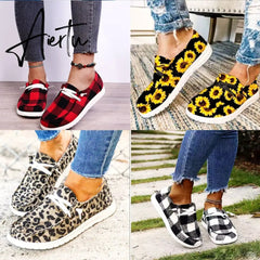 Aiertu Shoes Women Comfortable Flat Slip On Mujer Zapatillas Summer Vulcanize Canvas Sneakers Mocassin Female Aiertu