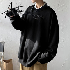Aiertu Spring Men Casual Sweatshirts Harajuku 1997 Printed Men Oversized Hoodies Korean Man Casual Loose Pullovers Aiertu