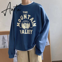 Aiertu Spring Men Casual Sweatshirts Harajuku 1997 Printed Men Oversized Hoodies Korean Man Casual Loose Pullovers Aiertu