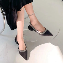Aiertu Spring Summmer Slingback Sandals Women Slip On Mule Shoes Fashion Bling Crystal Brand Shallow Elegant Mules Slides Shoes Aiertu