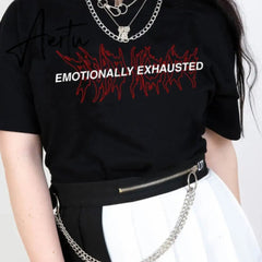 Aiertu Like Your Mind Letter Printed New Arrival Black Female Tee T-Shirt Casual Funny Dark Harajuku Tee Aiertu