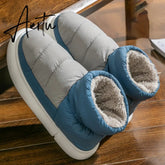Aiertu Woman Winter Warm Boots Down Cloth Cotton Shoes for Ladies Outdoor Waterproof Platform Non-slip Fluffy Women's Ankle Boot Aiertu