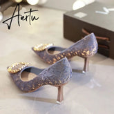 Aiertu Women Elegant Party Wedding Pumps Pointed High Heels Stiletto All-match shoes for woman Sexy Girl lady Single Shoes Aiertu
