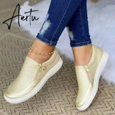 Aiertu Women Genuine Leather Loafers Mixed Colors Ladies Ballet Flats Shoes Female Spring Moccasins Casual Ballerina Shoes Aiertu