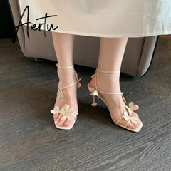 Aiertu Women Sandals Shoes Sexy High Heels Buckle Strap Sandals Summer Party Dress Pumps NEW Woman Shoes High Heels Sexy Aiertu