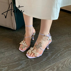 Aiertu Women Sandals Shoes Sexy High Heels Buckle Strap Sandals Summer Party Dress Pumps NEW Woman Shoes High Heels Sexy Aiertu
