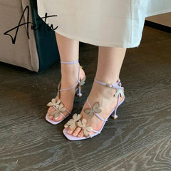 Aiertu Women Sandals Shoes Sexy High Heels Buckle Strap Sandals Summer Party Dress Pumps NEW Woman Shoes High Heels Sexy Aiertu