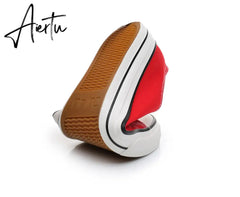 Aiertu Women Shoes New Retro Lowtop Sneakers Shoes for Women Canvas Round Toe Cross-tied Causal Flats Shoes Aiertu