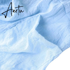 Aiertu Women Tops Vintage Solid Blouses Summer Fashion Long Shirts Casual Cowl Neck Long Sleeve Asymmetrical Party Blusas Aiertu