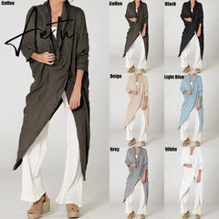 Aiertu Women Tops Vintage Solid Blouses Summer Fashion Long Shirts Casual Cowl Neck Long Sleeve Asymmetrical Party Blusas Aiertu
