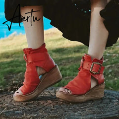 Aiertu Women Wedges Sandals High Heels Summer Platform Shoes Aiertu
