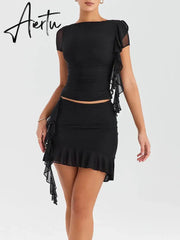 Aiertu Women's Black Evening Dress Sexy Backless Sleeveless Dress 2024 Spring Summer Fashion Elegant Halter Long Dresses Aiertu