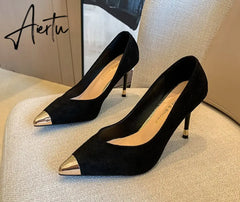 Aiertu Womens Shoes High Heels Casual OL Sexy Korean Fashion Pumps Elegant Shoes Party Tacones Mujer Womens Heels Aiertu