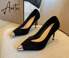 Aiertu Womens Shoes High Heels Casual OL Sexy Korean Fashion Pumps Elegant Shoes Party Tacones Mujer Womens Heels Aiertu