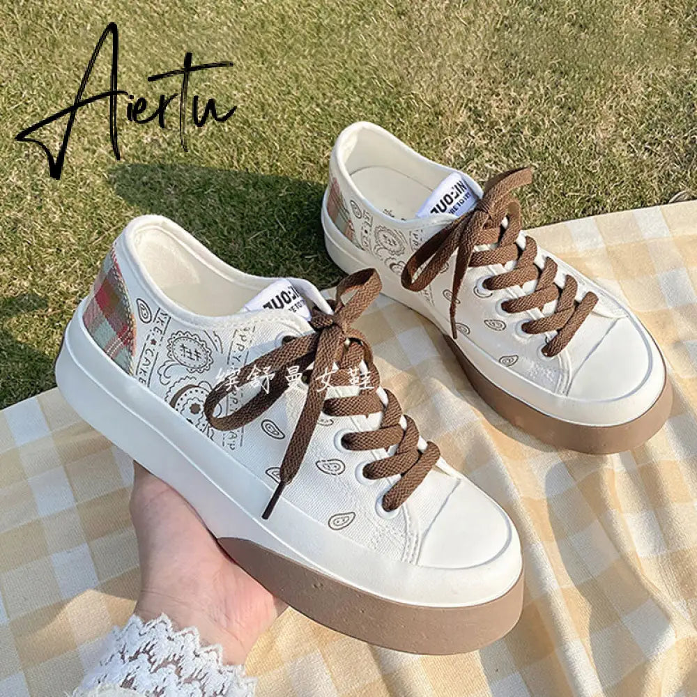 Aiertu Women's Shoes Sneakers Sports Kawaii Lolita Fashion Casual Flats Cute Vulcanized Spring Running Harajuku Tennis Dropshipping Aiertu