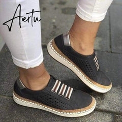 Aiertu Women's Sneakers On Pumps Vulcanized Shoes Breathable Hollow Casual Ladies Shoes Woman Plus Size Aiertu