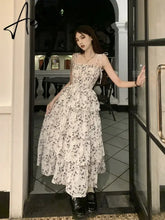 Aiertu Y2k Fairycore White Graduation Dress Women Korean Style One Piece Slip Floral Dresses Vintage Long Prom Vestidos Summer Aiertu
