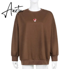 Aiertu Y2K Rhinestone Zip Up Oversized Sweatshirts Summer Goth Hoodies Women Grunge Hooded Jacket Streetwear Retro Clothe Aiertu