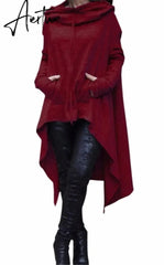 Autumn Winter Long Hoodies Sweatshirts Women Plus Size Loose Long Sleeve Hooded Sweatshirt Female Casual Pullover Hoodie Aiertu