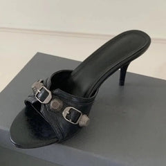 Aiertu - New Brand Women's Shoes Sexy Black High Heels Sharp Pointed Suede Pumps Elegant Shallow Mouth Etiquette Shoes Mujer Zapatos Aiertu