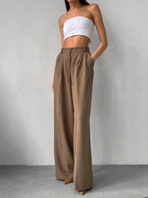 Aiertu - Summer New Loose High Waisted Pants Spring Women's Office Lady Retro Wide Leg Pants Temperament Slim Fit Suit Pants Aiertu
