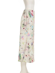 Aiertu - Holiday Floral Straight Trumpet Skirts Casual Slim Low-Waisted Midi Skirts Women 2025 Summer Fashion Streetwear Ladies Aiertu