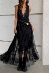 Aiertu -Sexy Lace V Neck Lace Dress Dresses aiertu