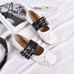 Ballet Flats Women's Shoes Wedding Shoes Mary Janes White Round Toe Casual Dress Flat Shoes Women's Shoes Aiertu