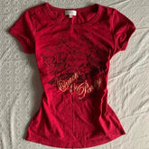 Aiertu - Fashion Popular American Letter Print O Neck Short Sleeve T Shirts All Match Y2k Aesthetic 2000s Tops Punk High Street Clothes Aiertu
